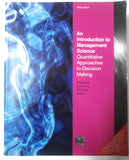 An Introduction to Management Science Quantitative Approach to Decision Making, w/CD
