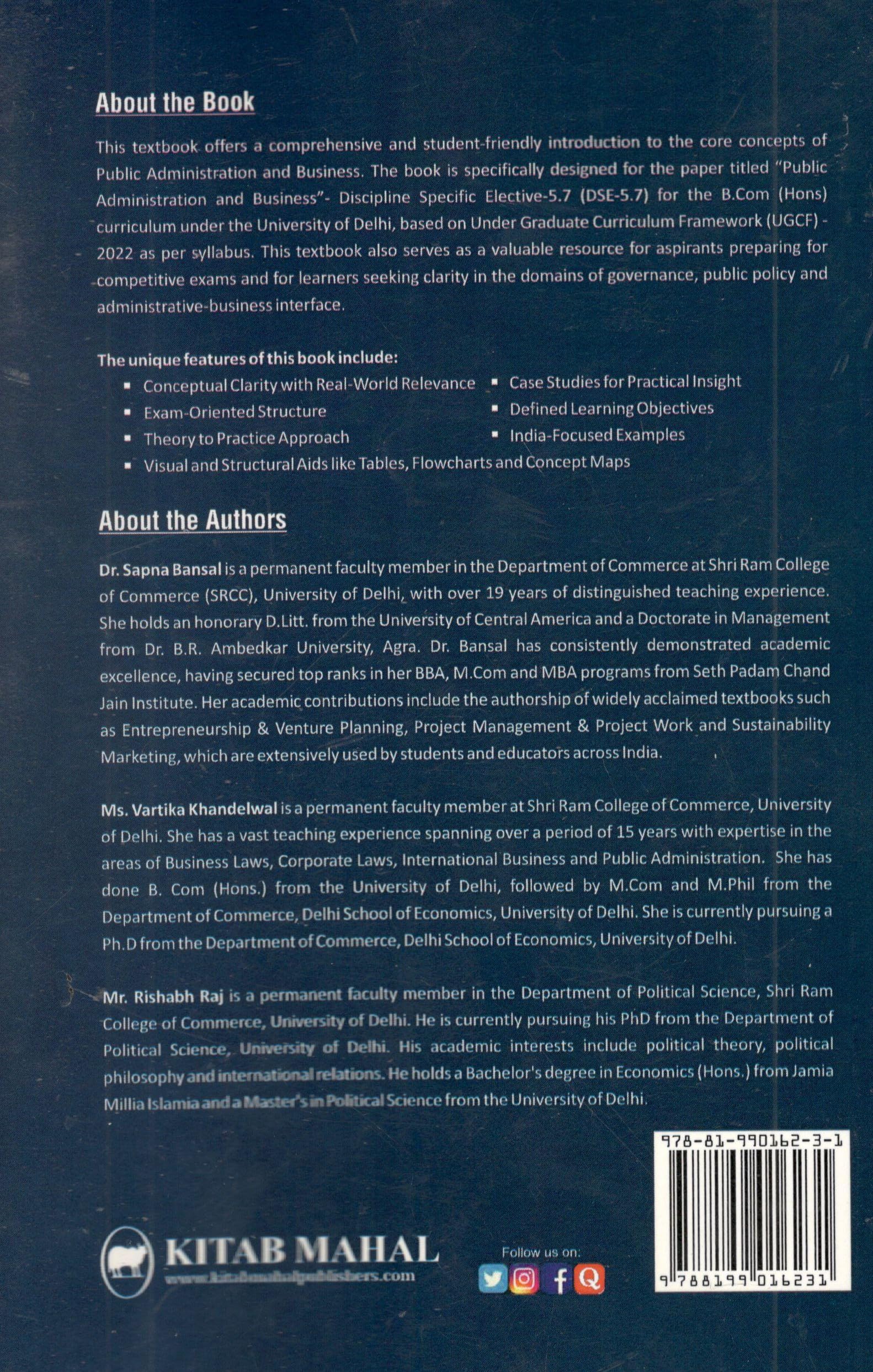 Public Administration and Business