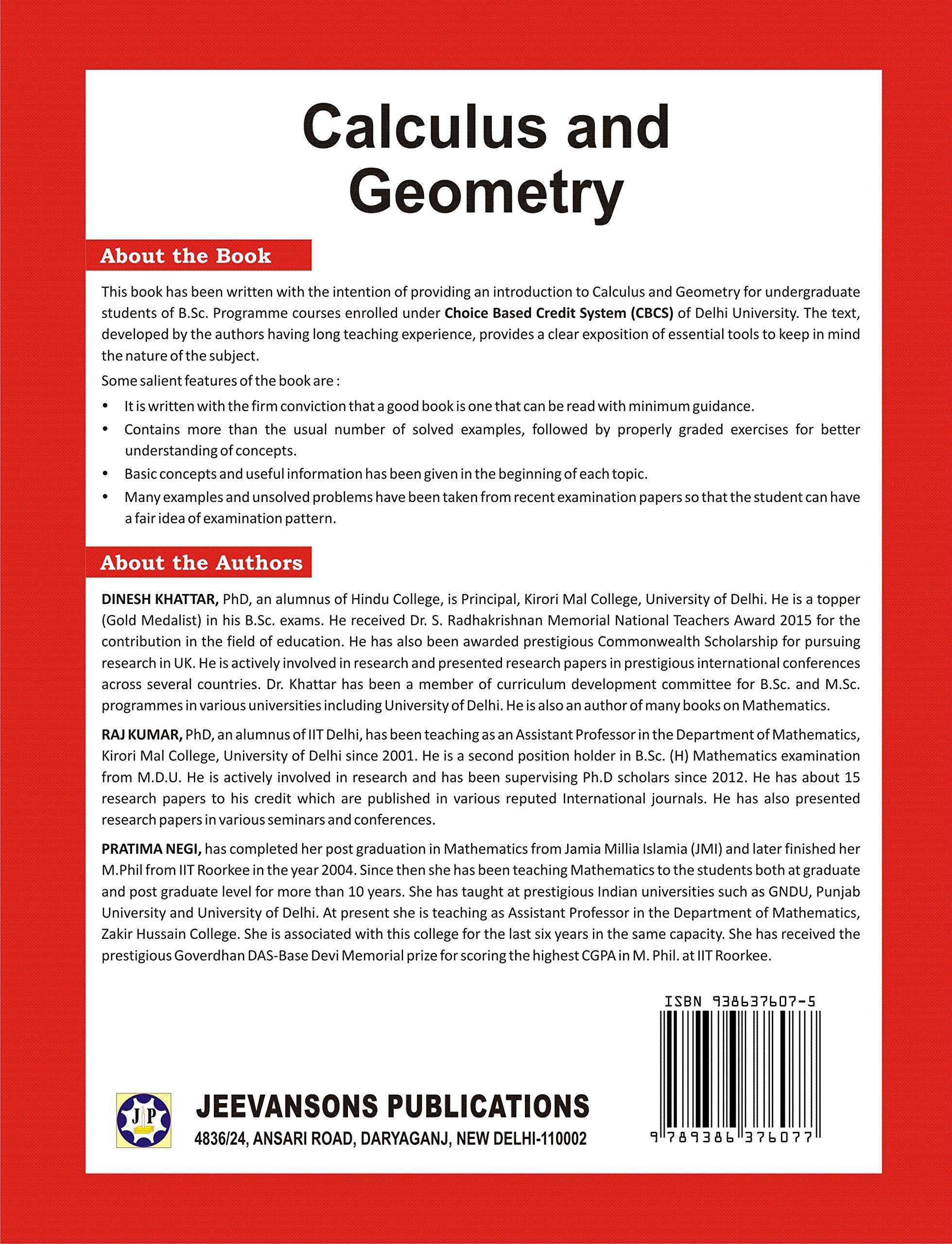Calculus and Geometry