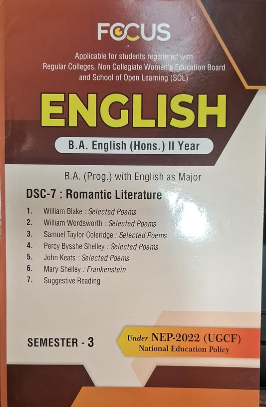 DSC-7 romantic literature Sem 3