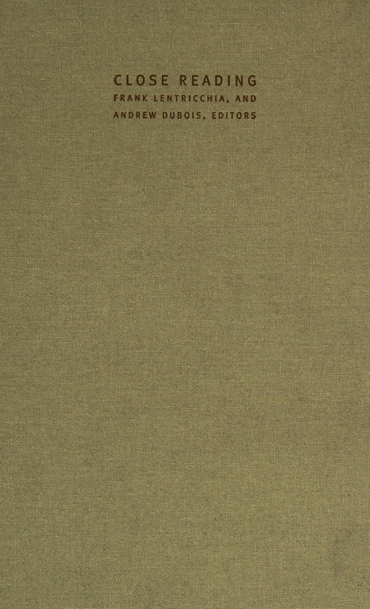 Close Reading: The Reader