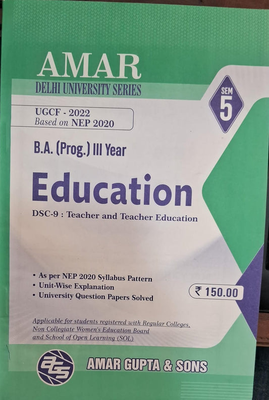 B.A.(Prog.) III Year Education