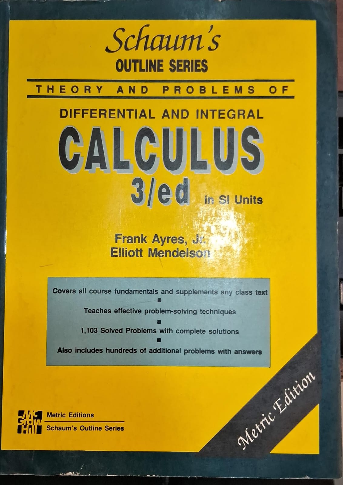 Differential and Integral Calculus 3/ed