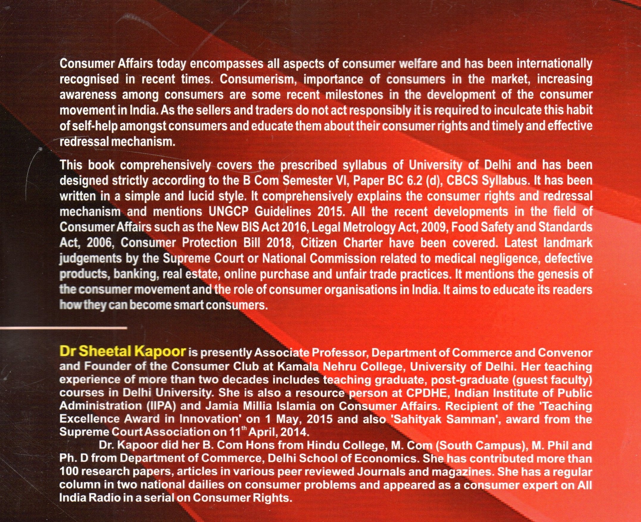 Consumer Protection (B.Com. semester-VI, Paper:BC-6.2d)