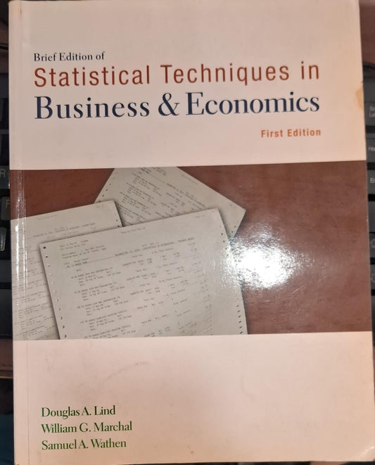 Statistical Techniques In Business & Economics