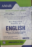 B.A.(Prog.) I Year Semester-II English 16th to 17th Century English