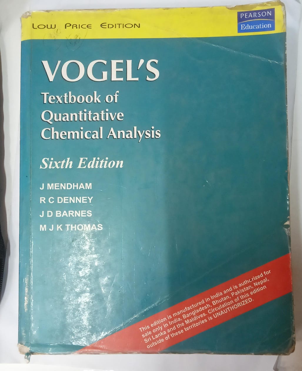 Vogel's Textbook of Quantitative Chemical Analysis