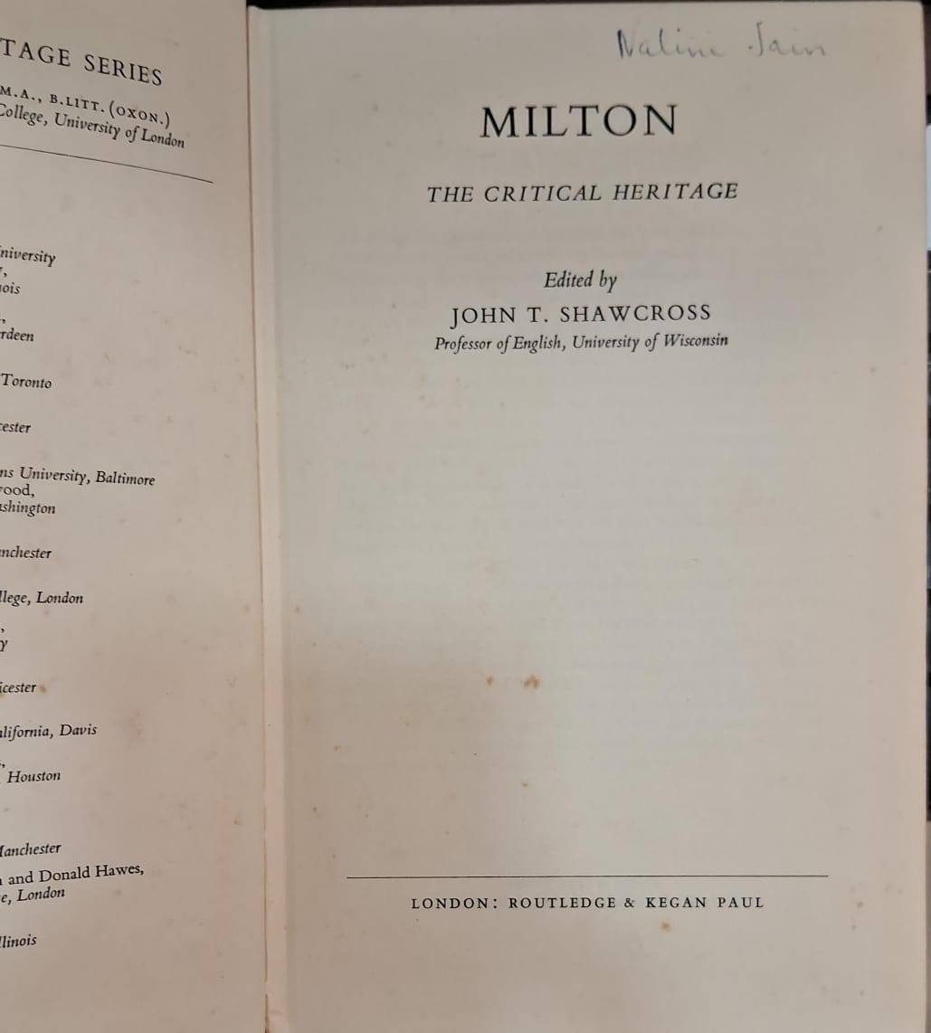 Milton The Critical Heritage