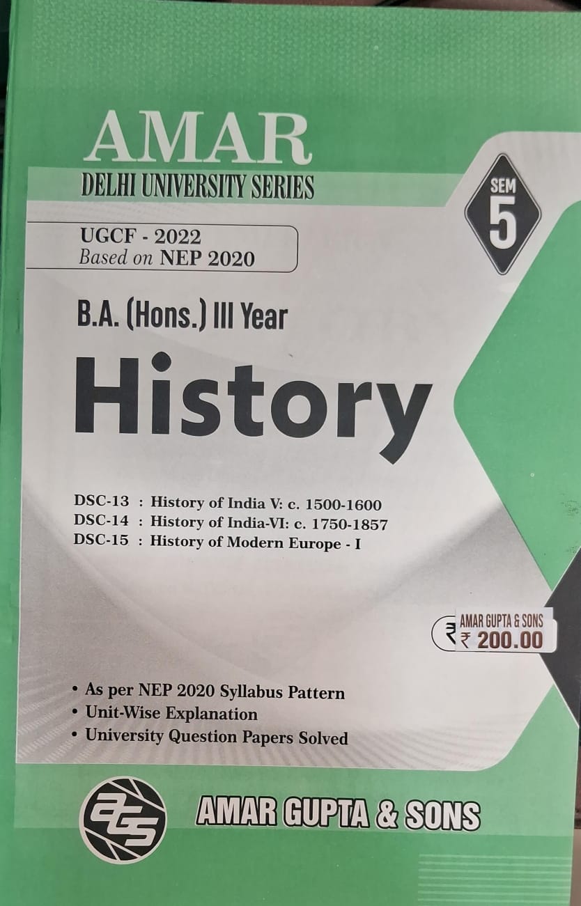 B.A. (Hons.) III Year History