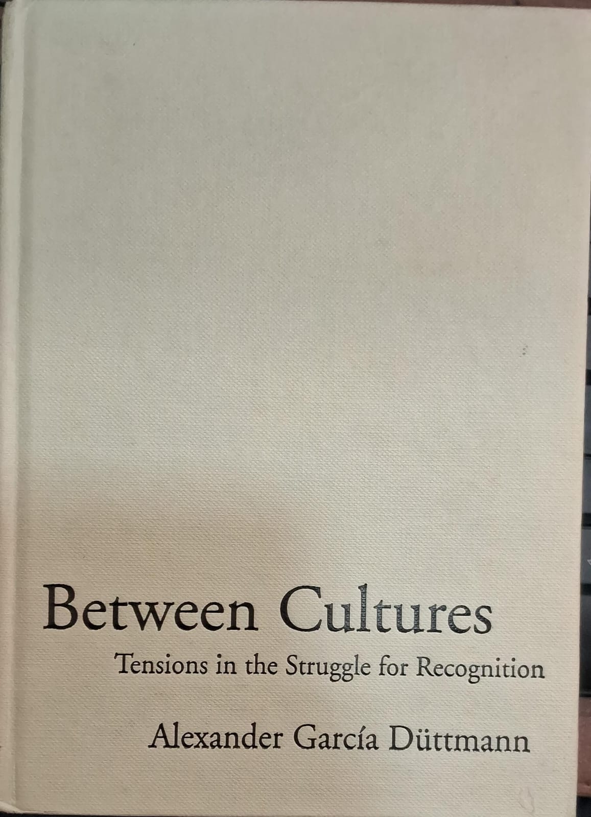 Between Cultures Tensions in the Struggle for Recognition