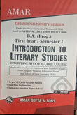 B.A. (Prog.) First Year / Semester I Introduction to Literary Studies