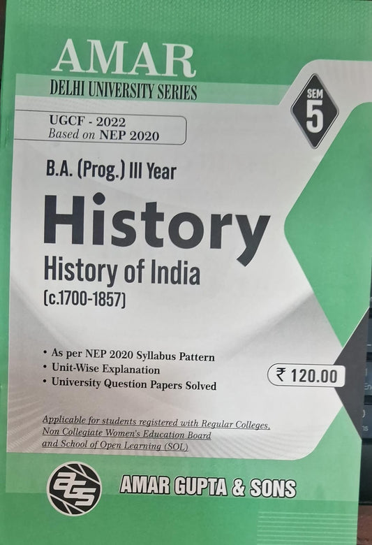 B.A (Prog.) III Year History of India Sem 5