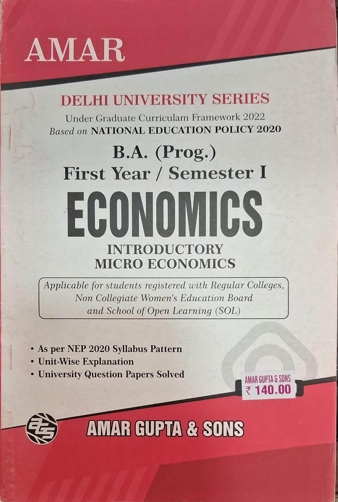 B.A. (Prog.) First Year / Semester I
