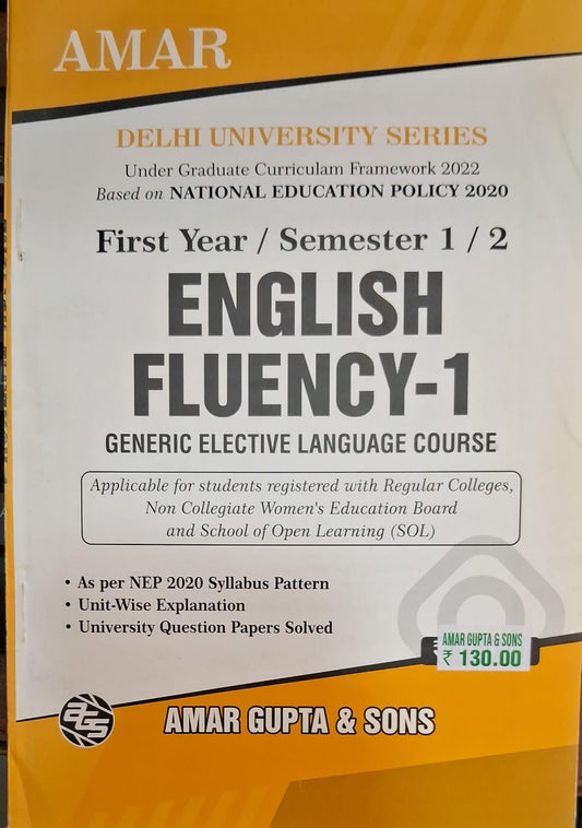 First Year / Semester 1 / 2 English Fluency -1