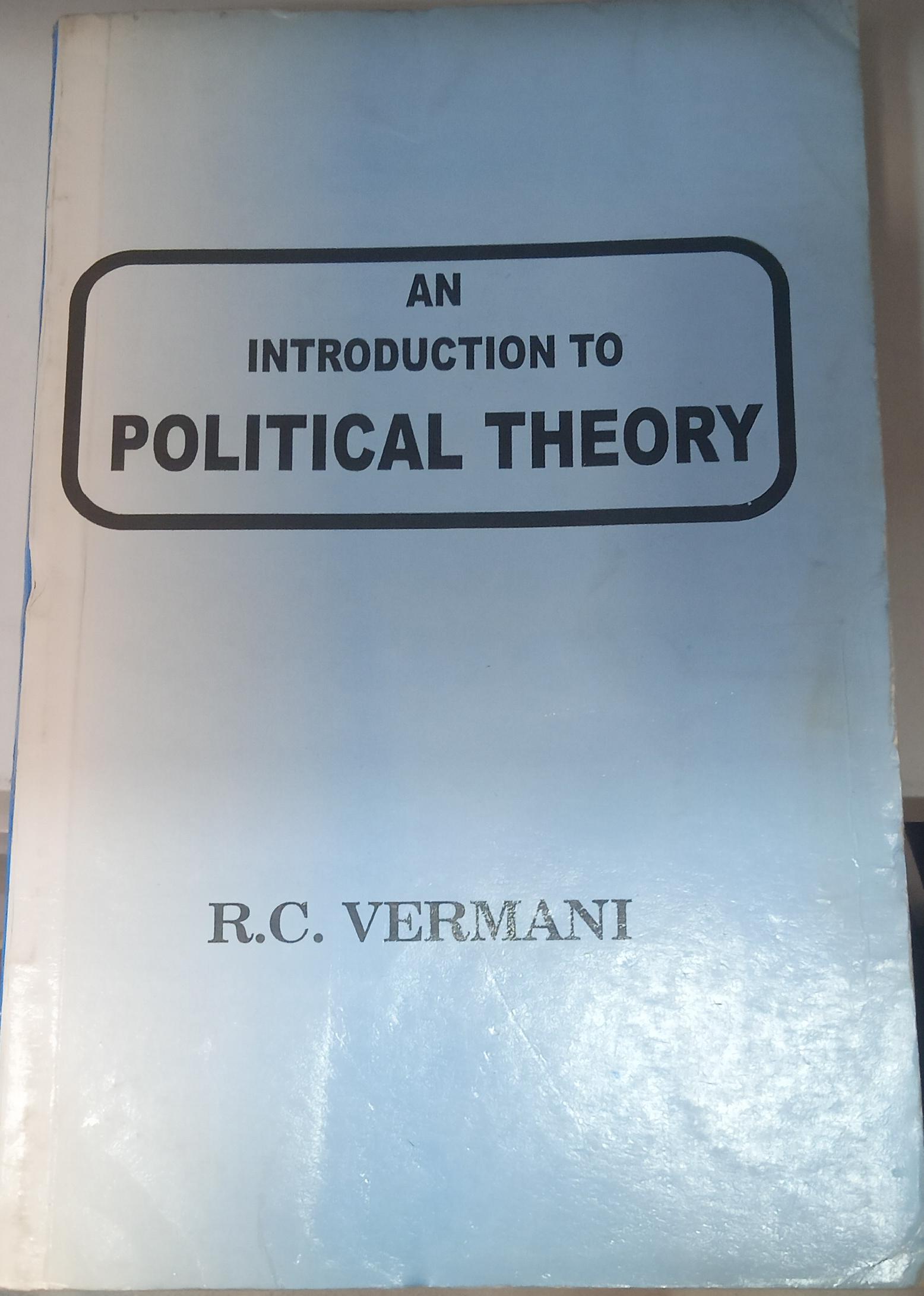 An Introduction To Political Theory