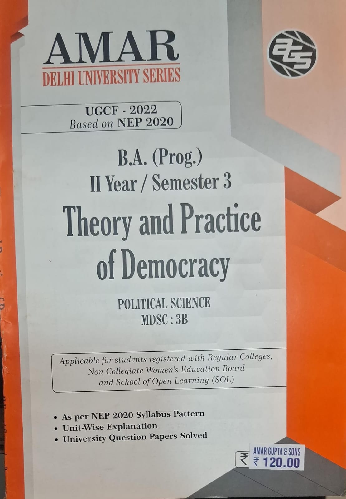B.A. (Prog.) II Year / Semester 3 of Democracy