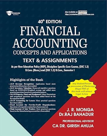 Scholar Financial Accounting Concepts and Applications