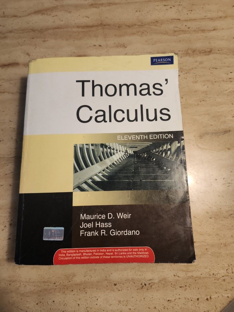 Thomas Math Book Thomas' Calculus – Book Land DU